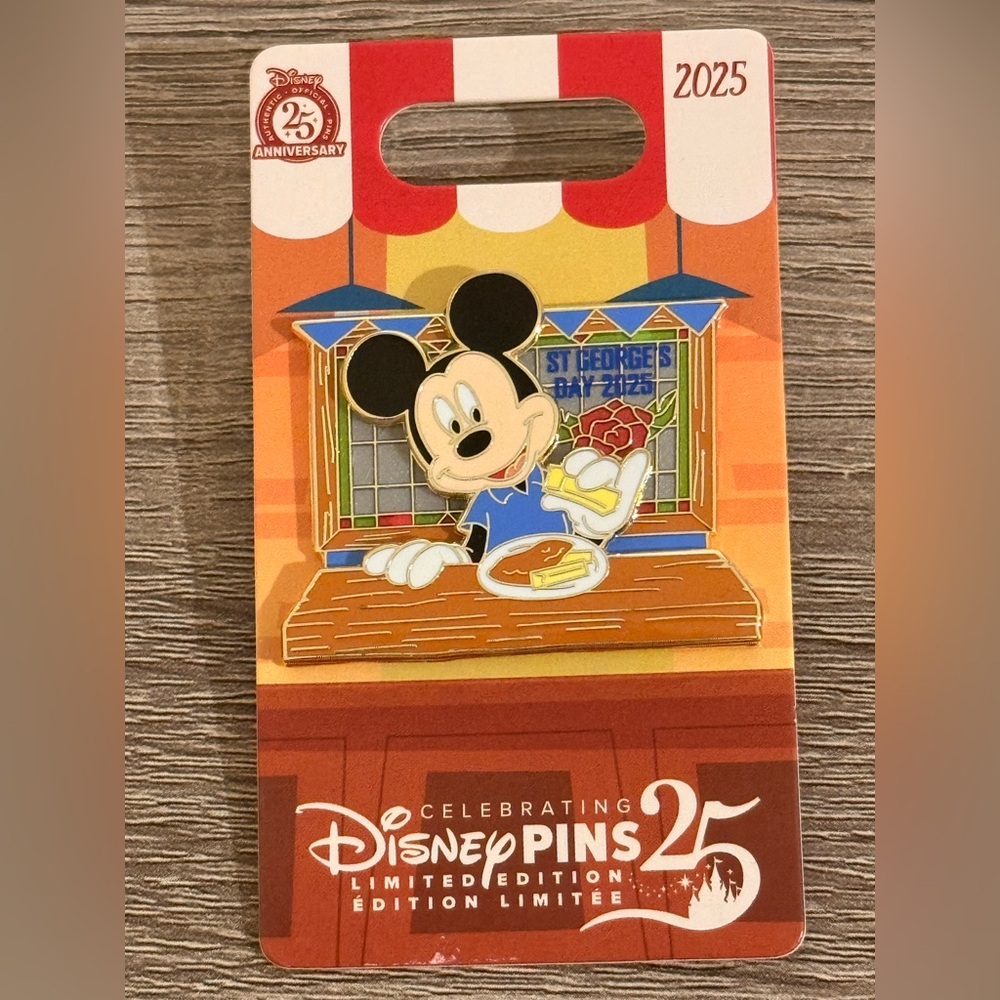 Disney 25th Anniversary Mickey Mouse Pin - NEW